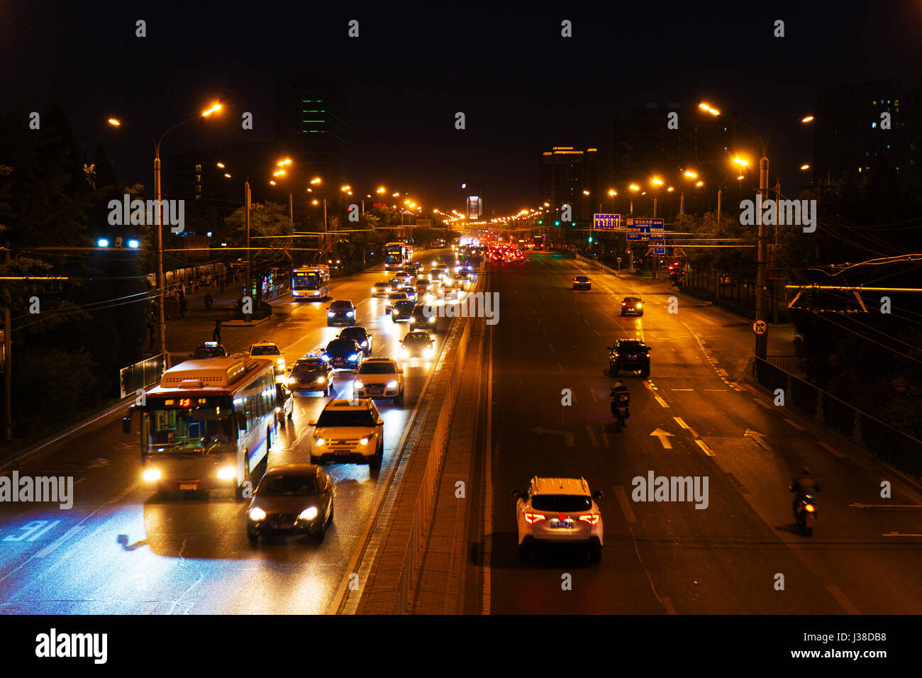 L'autoroute à Beijing Banque D'Images