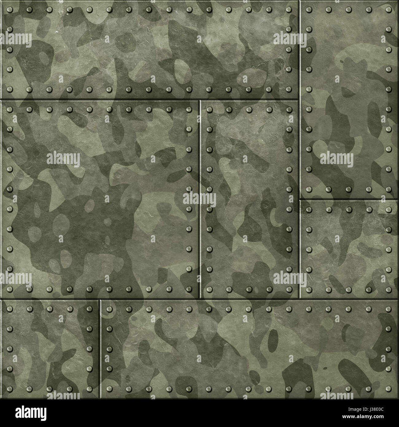 Des plaques de métal avec camouflage 3d illustration Banque D'Images