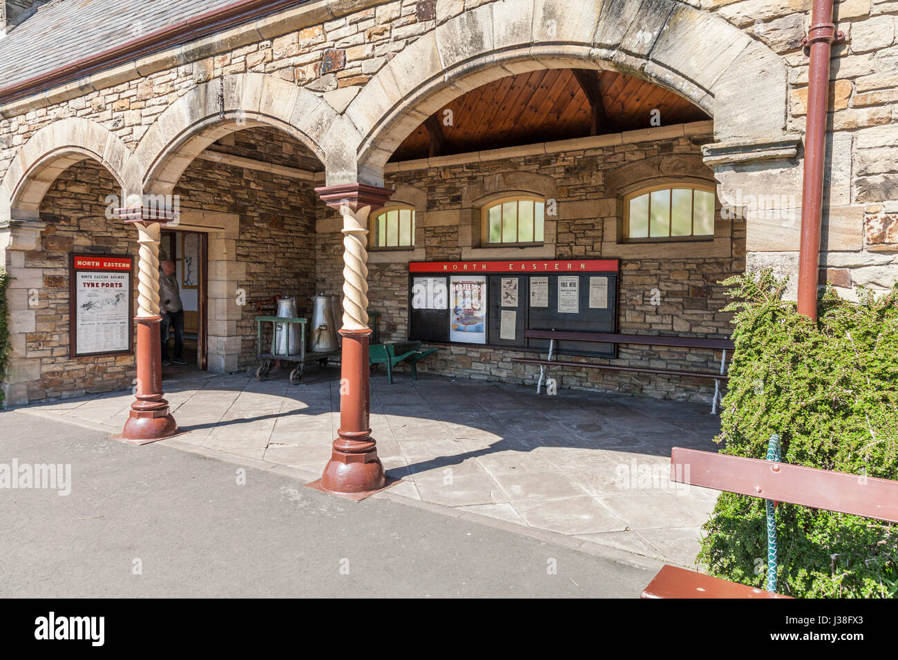 Gare à Beamish Museum,Co.Durham, Angleterre, Royaume-Uni Banque D'Images