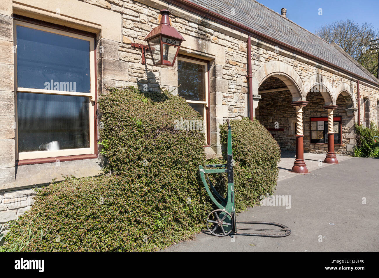 Gare à Beamish Museum,Co.Durham, Angleterre, Royaume-Uni Banque D'Images