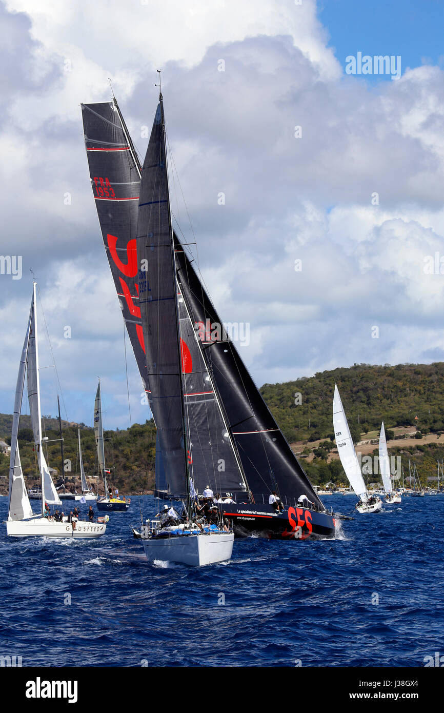 Disponibles au début de la Caraïbes Antigua 2017 RORC 600 Banque D'Images