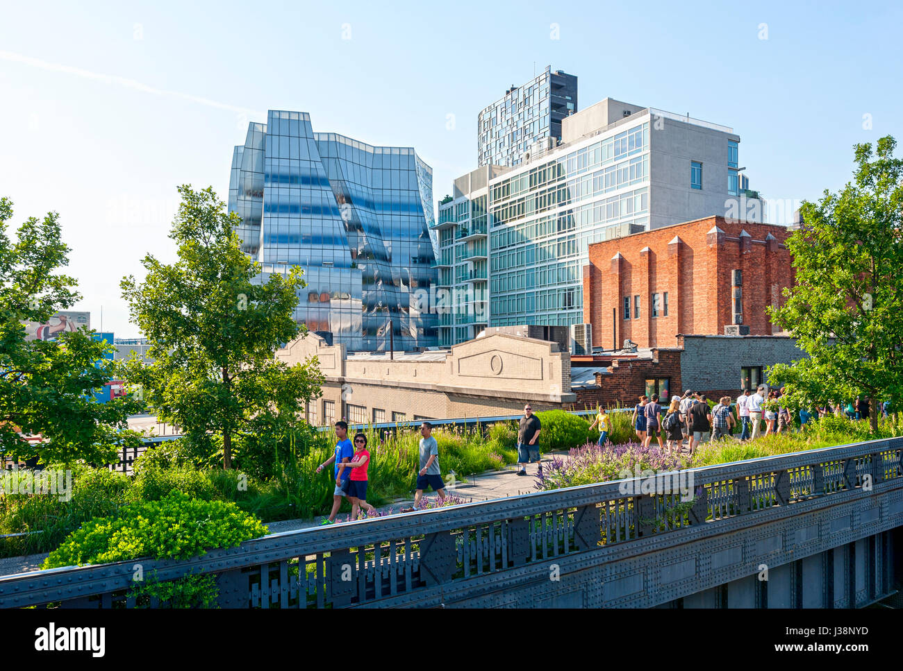 High Line New York City Manhattan Chelsea Banque D'Images