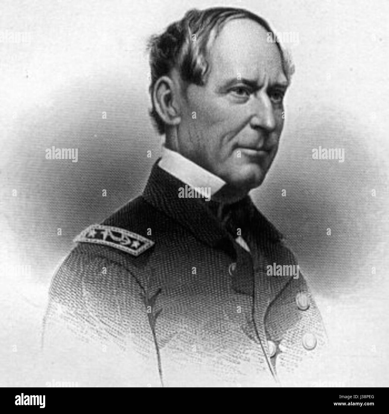 David Farragut était un amiral de la marine des États-Unis pendant la guerre de Sécession, surtout connu pour sa victoire à la bataille de Mobile Bay et le célèbre commandement 'Damn the Torpedoes ! À toute vitesse ! » Banque D'Images