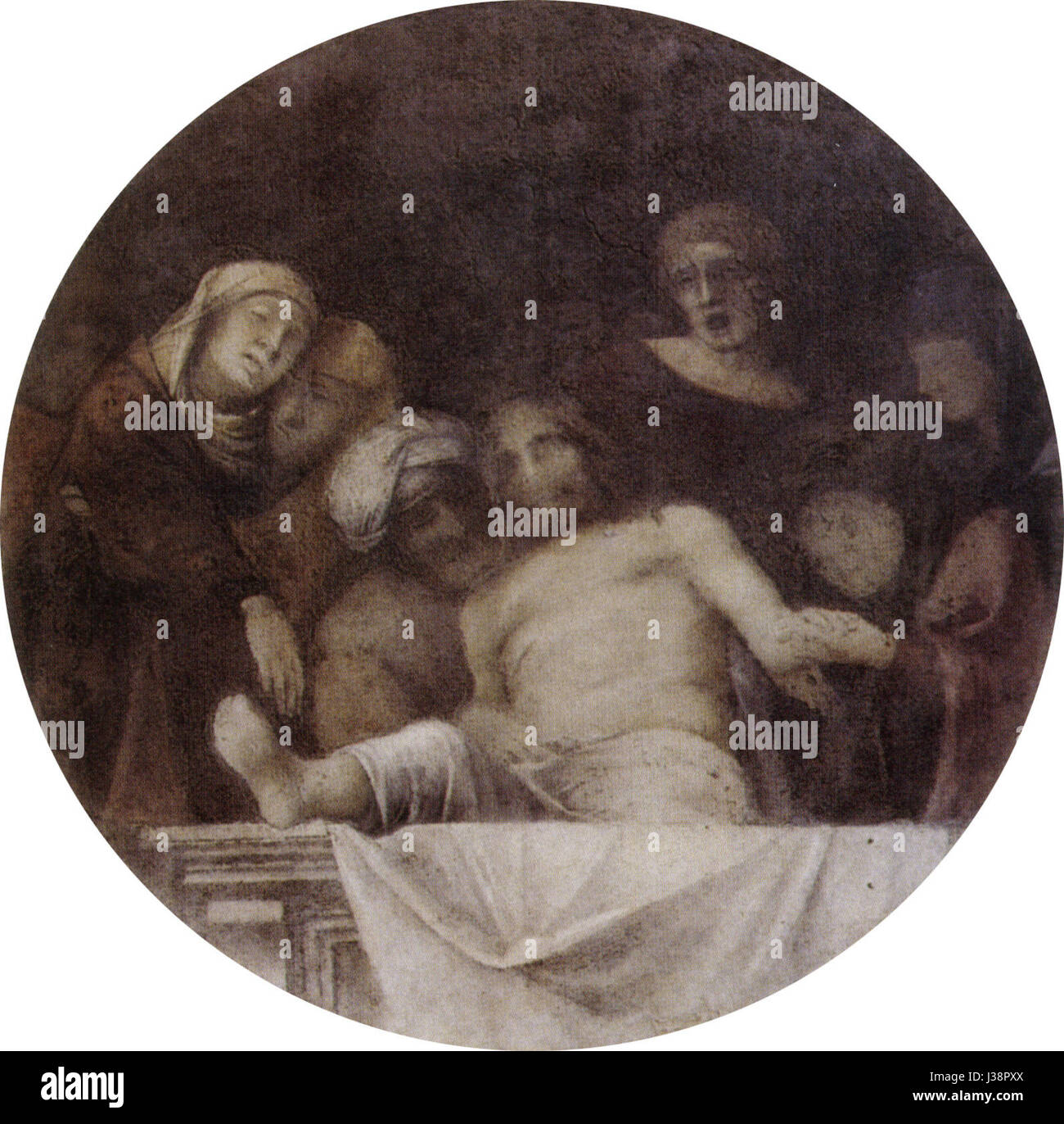La « déposition de Saint André » de Correggio est une peinture religieuse emblématique représentant la descente de la croix, une œuvre clé de la Renaissance Banque D'Images