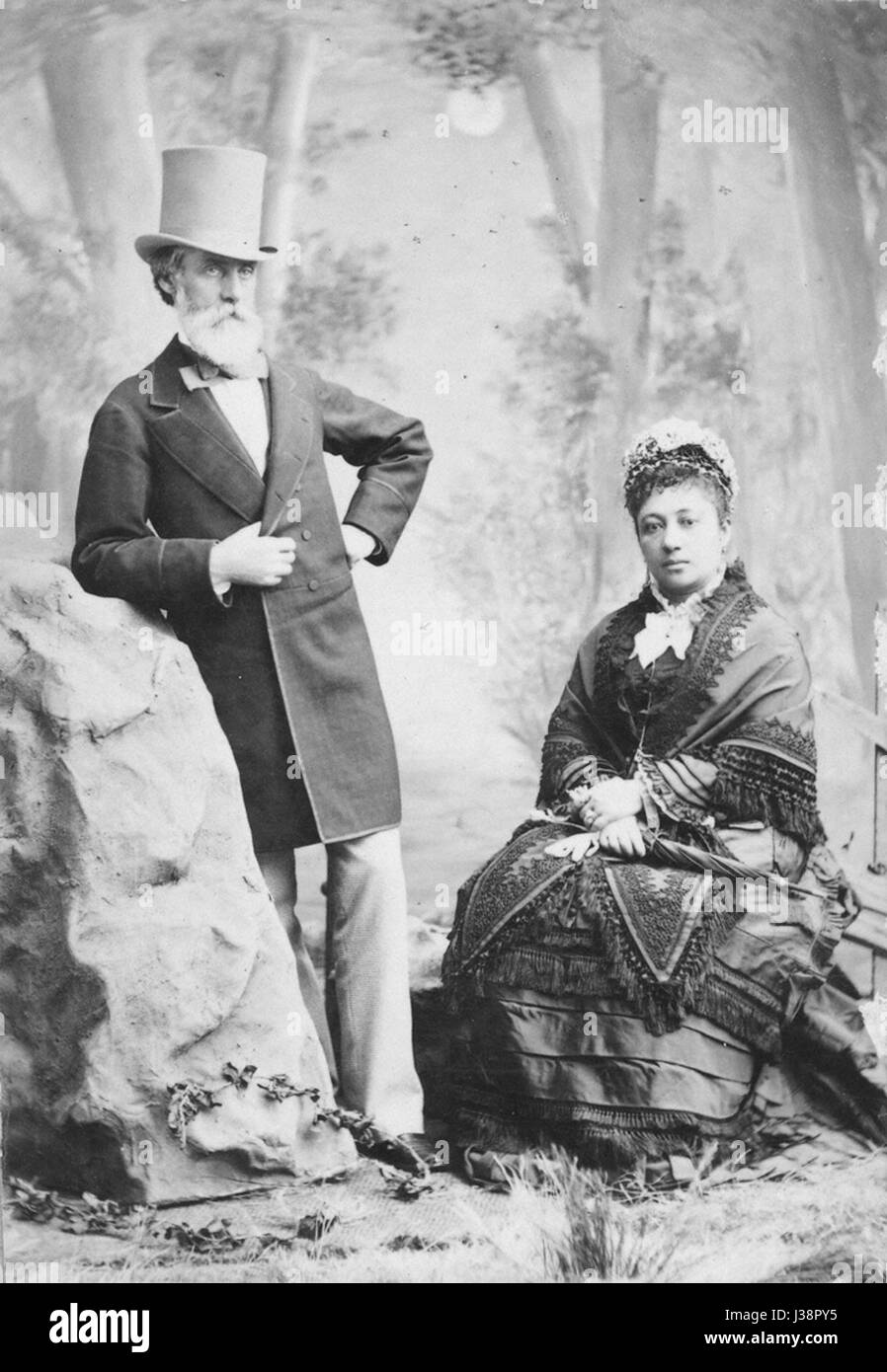 Charles Reed Bishop et Bernice Pauahi Bishop à San Francisco, Bishop Museum Banque D'Images