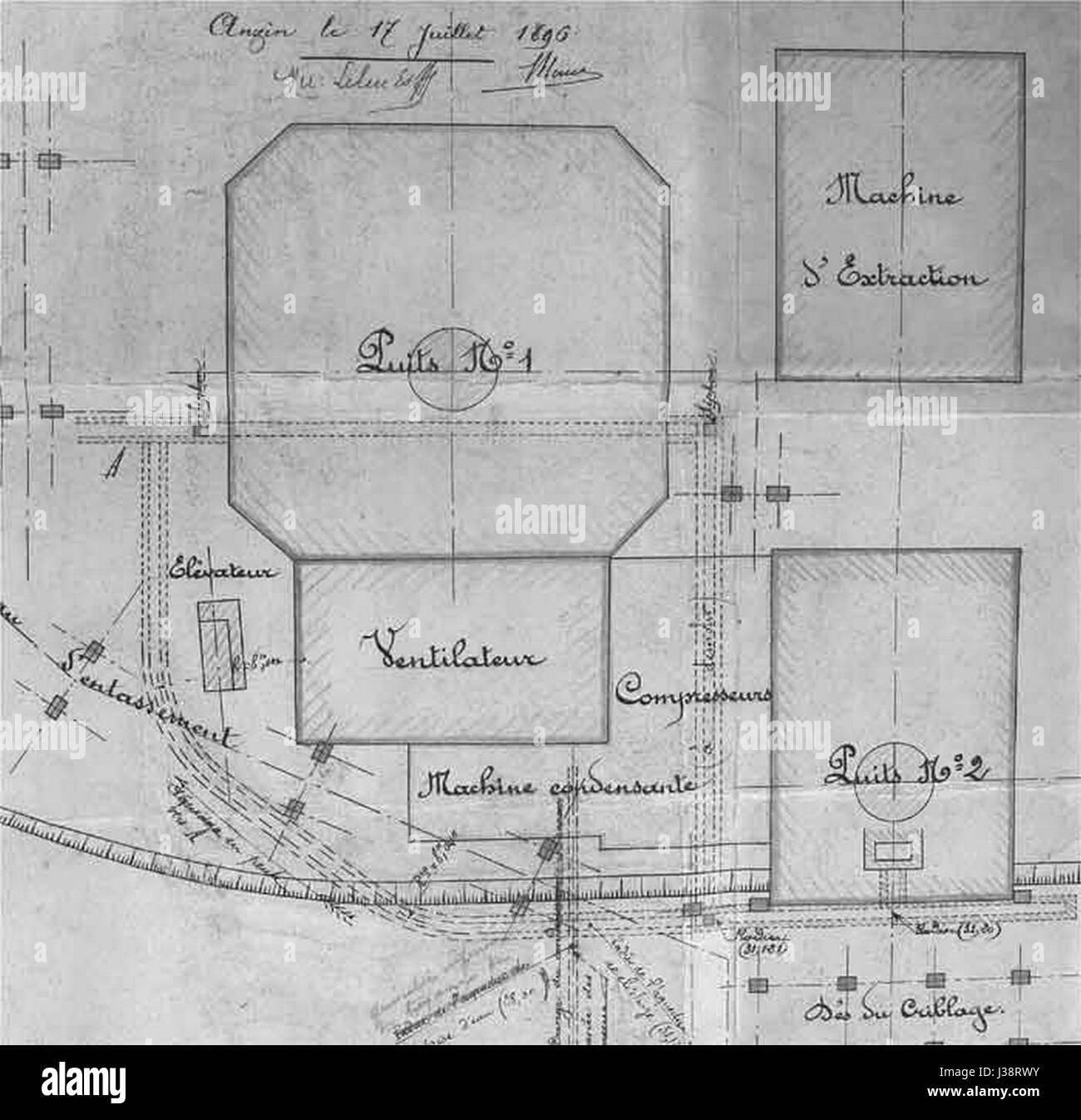 Denain Fosse Enclos des mines d'Anzin (C) Banque D'Images