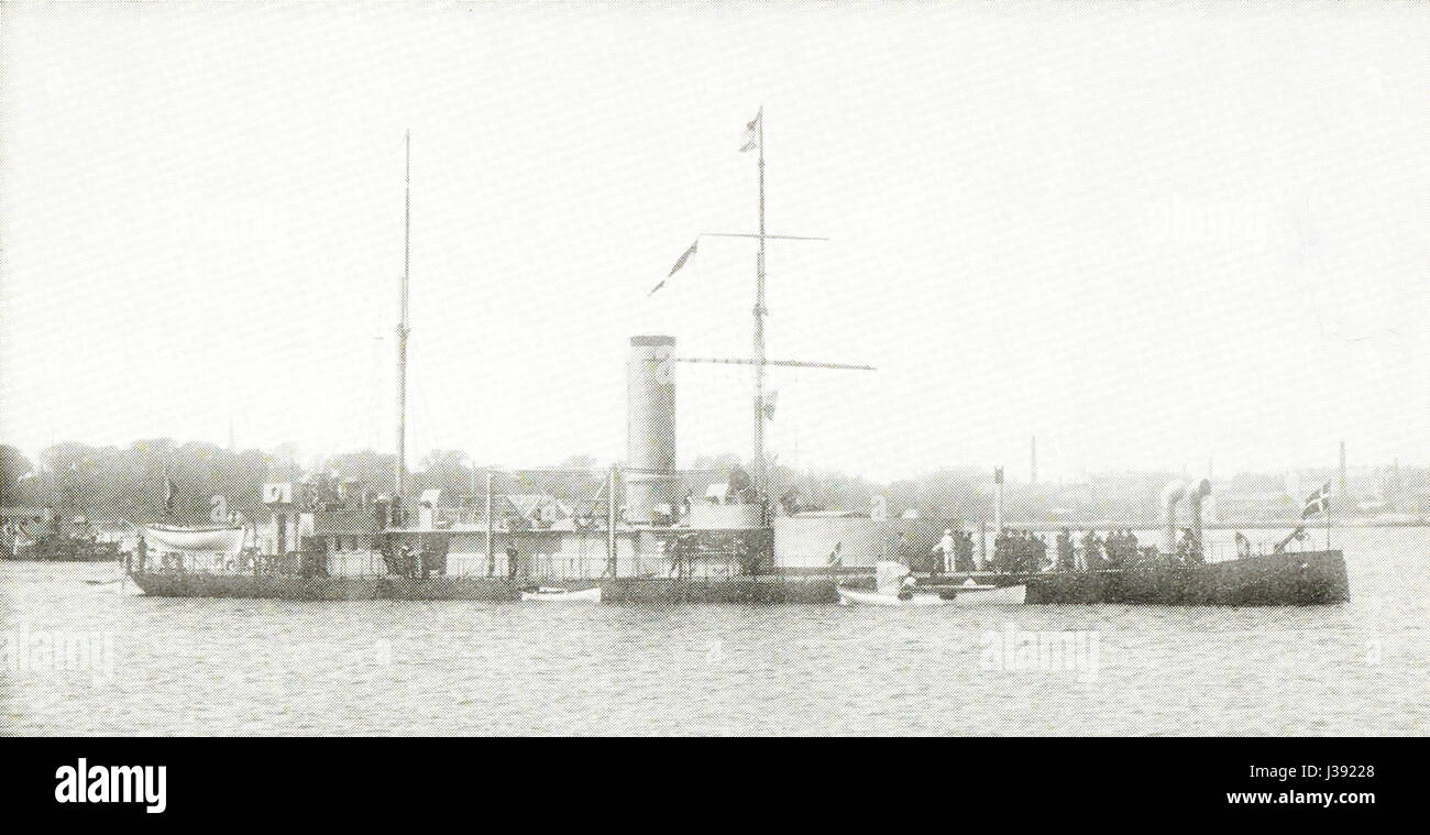 Lancé en 1870, l'Ironclad Gorm danois était un navire militaire important dans l'histoire navale du Danemark, représentant les progrès de la guerre navale au XIXe siècle. Banque D'Images