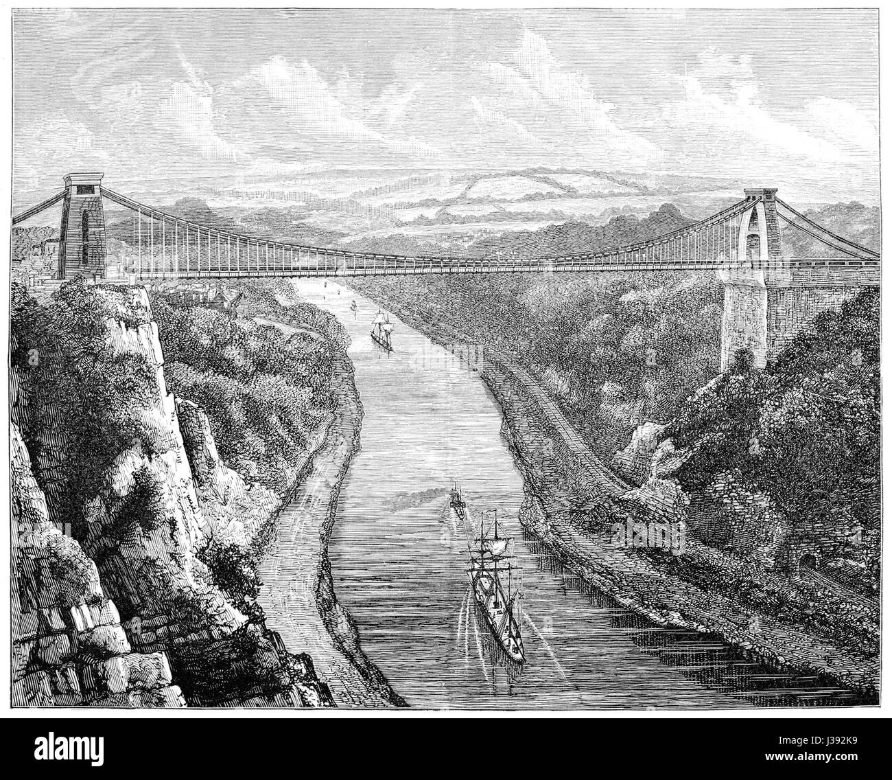 Clifton Suspension Bridge 1882 Banque D'Images