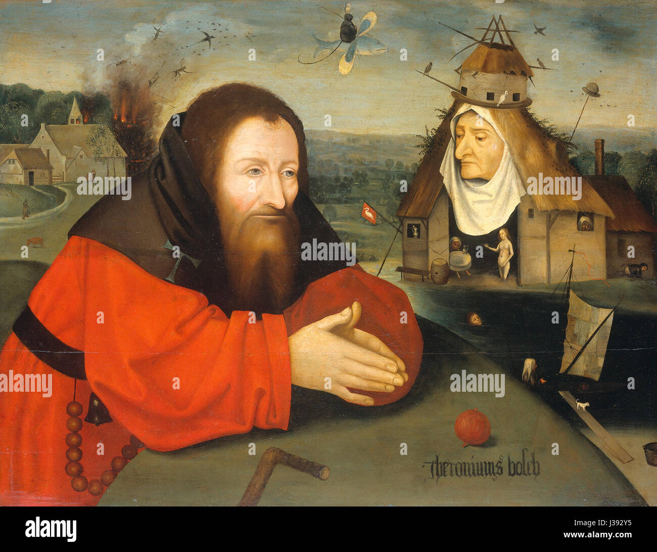 'La tentation d'Anthony l'Hermite' est une peinture de la collection Rijksmuseum. L’œuvre dépeint l’histoire religieuse de « formé Anthony », en se concentrant sur sa bataille spirituelle contre la tentation, un sujet populaire dans l’art chrétien à l’époque baroque. Banque D'Images