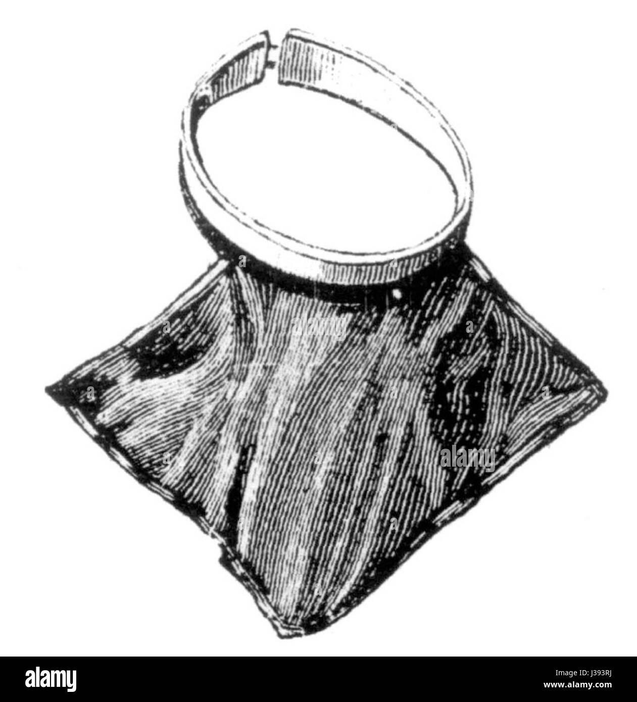 Image représentant un « col et collet », un terme français faisant référence à un ensemble collier et manchettes, mettant en valeur la mode française traditionnelle. Banque D'Images