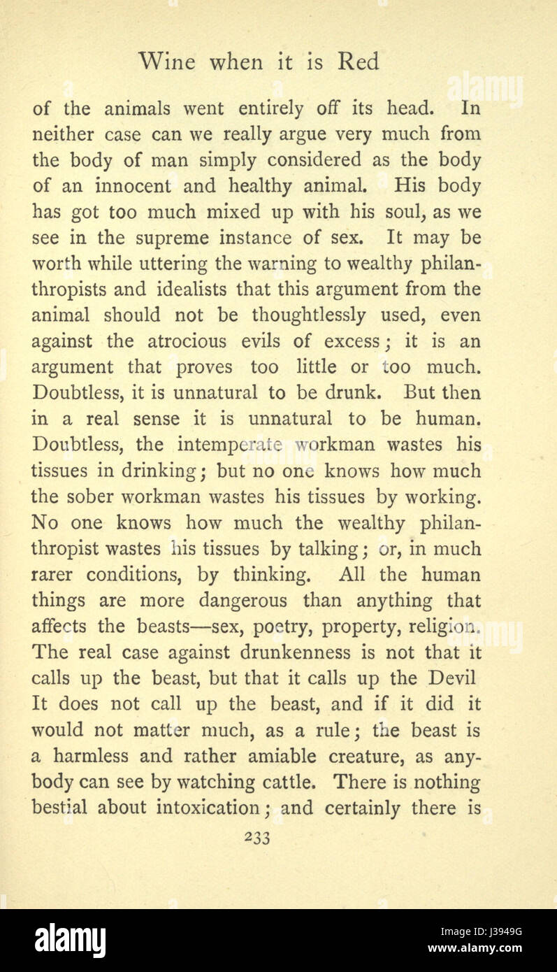 Chesterton toutes les choses considérées, p. 233 Banque D'Images