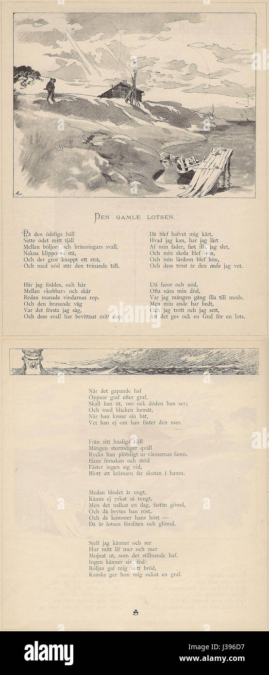 Den Gamle lotsen Sehlstedt mauvais av Carl Larsson Banque D'Images