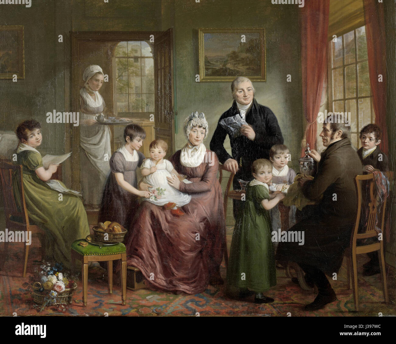 De familie van Adriaan Bonebakker rencontré Dirk L. Bennewitz, Adriaan de Lelie, 1809, Rijksmuseum Amsterdam Banque D'Images