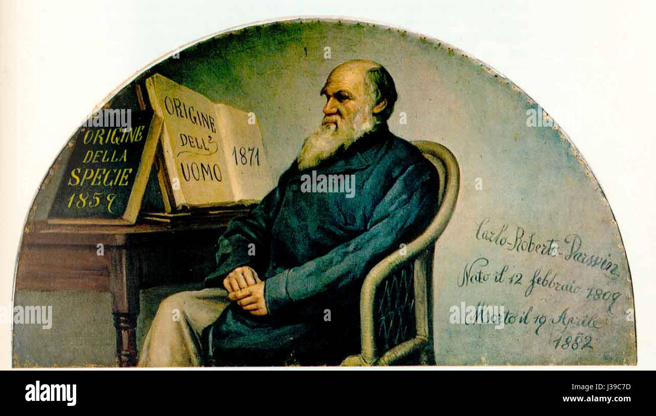 Le panel Darwin fait référence à une exposition présentant les théories et les contributions de Charles Darwin à la biologie, en particulier ses travaux sur l'évolution et la sélection naturelle. Il met en évidence la signification de ses découvertes scientifiques. Banque D'Images