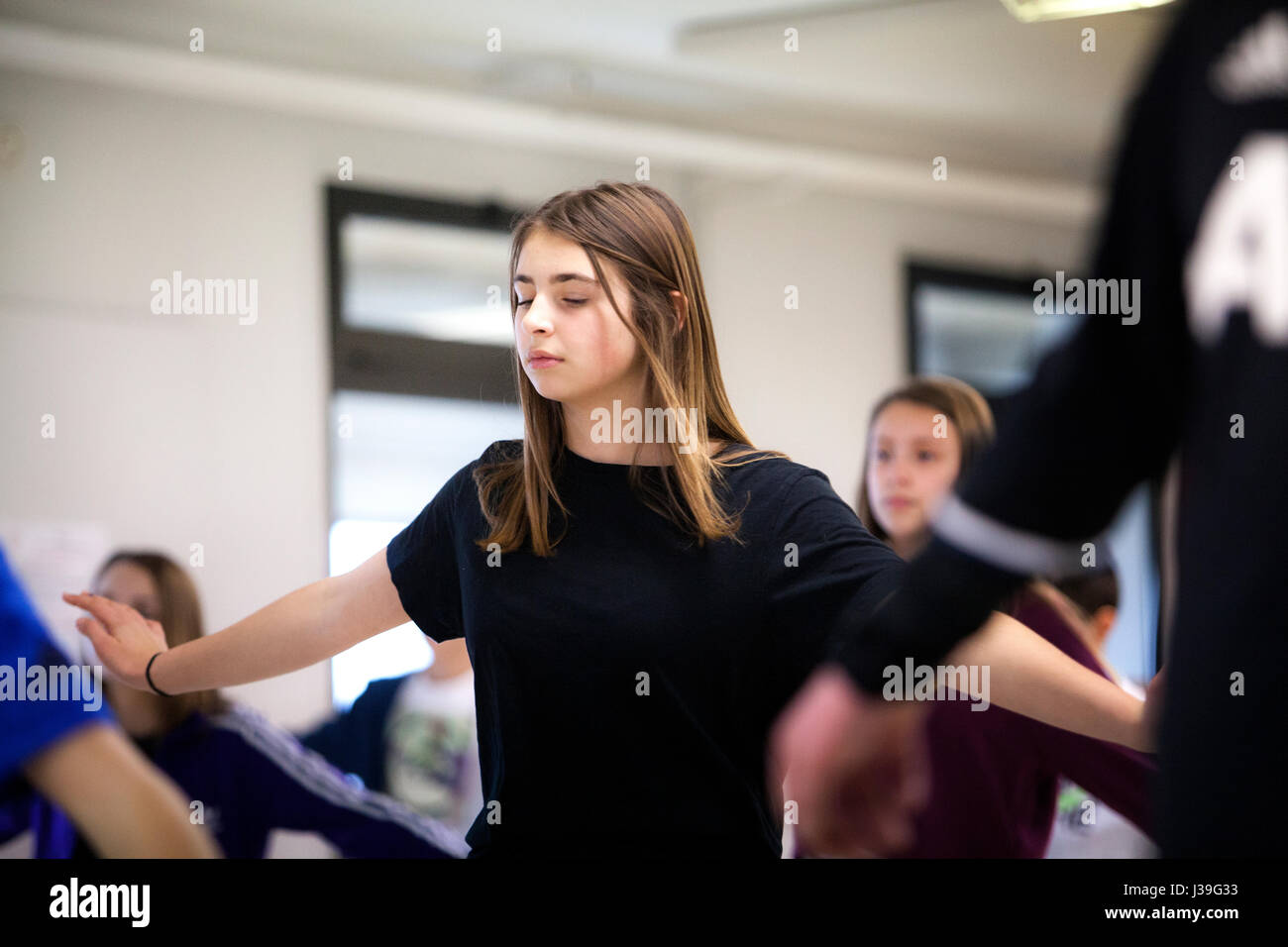 Adolescent AVEC LE DIABÈTE Banque D'Images