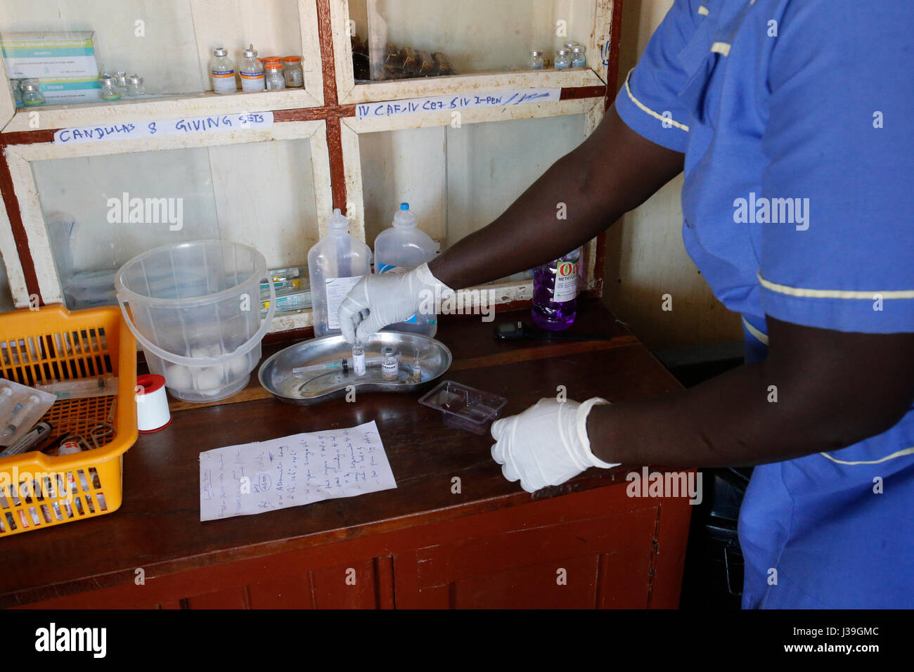 Centre médical de Bweyale. Banque D'Images