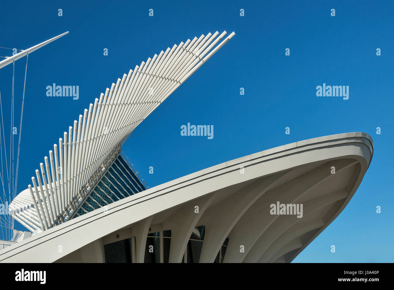 Musée d'Art moderne de Calatrava à Milwaukee USA Banque D'Images