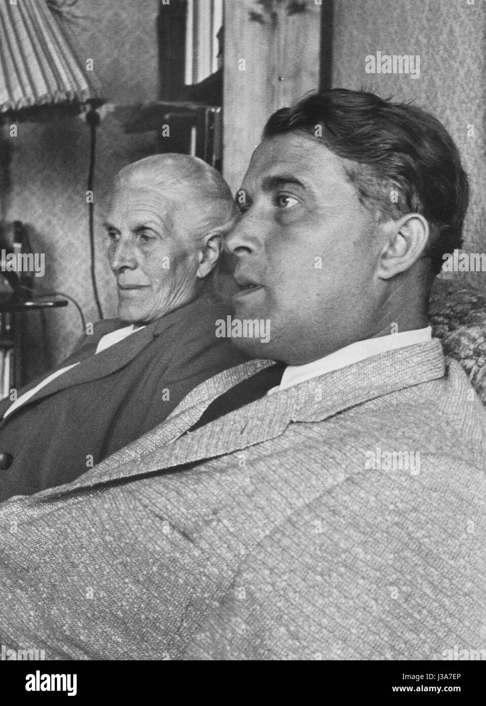 Wernher von Braun avec sa mère, 1958 Banque D'Images