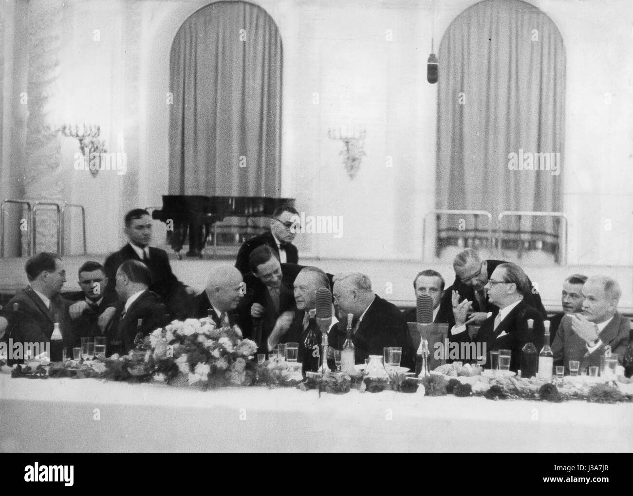 Konrad Adenauer lors de sa visite à Moscou, 1955 Banque D'Images