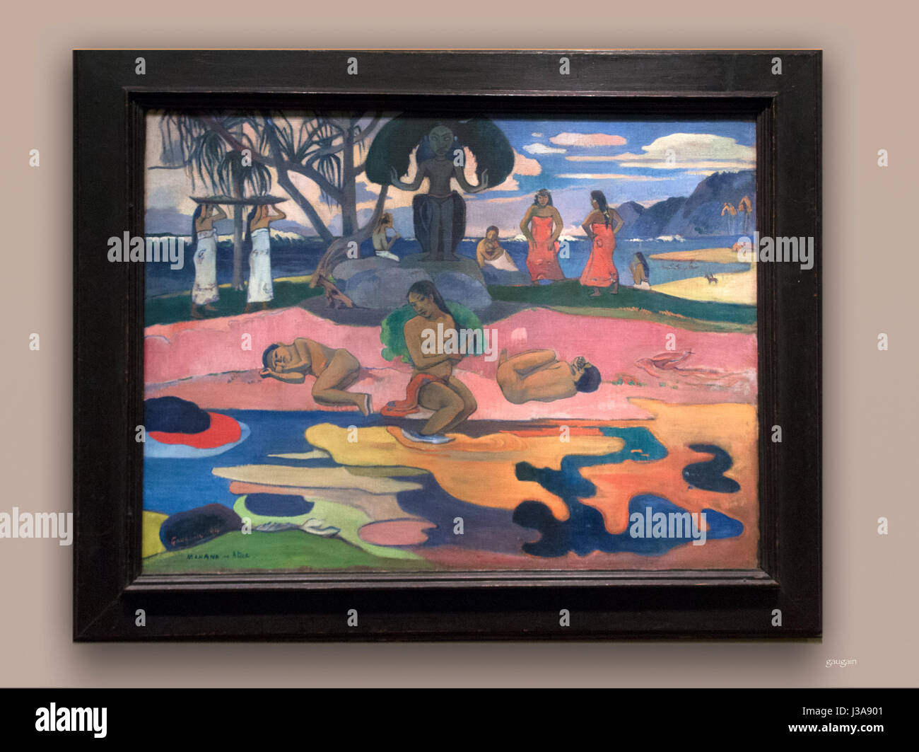 Dimanche, Paul Gauguin, huile sur toile, l'Art Institute de Chicago USA Banque D'Images