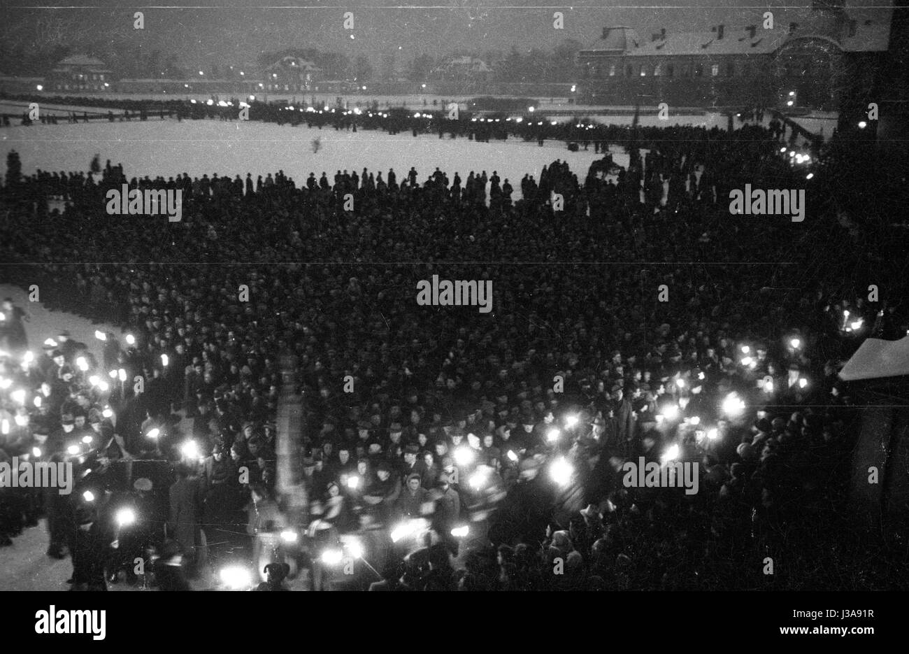 Rallye de fidélité pour le Prince Rupprecht en face de Schloss Nymphenburg, 1953 Banque D'Images