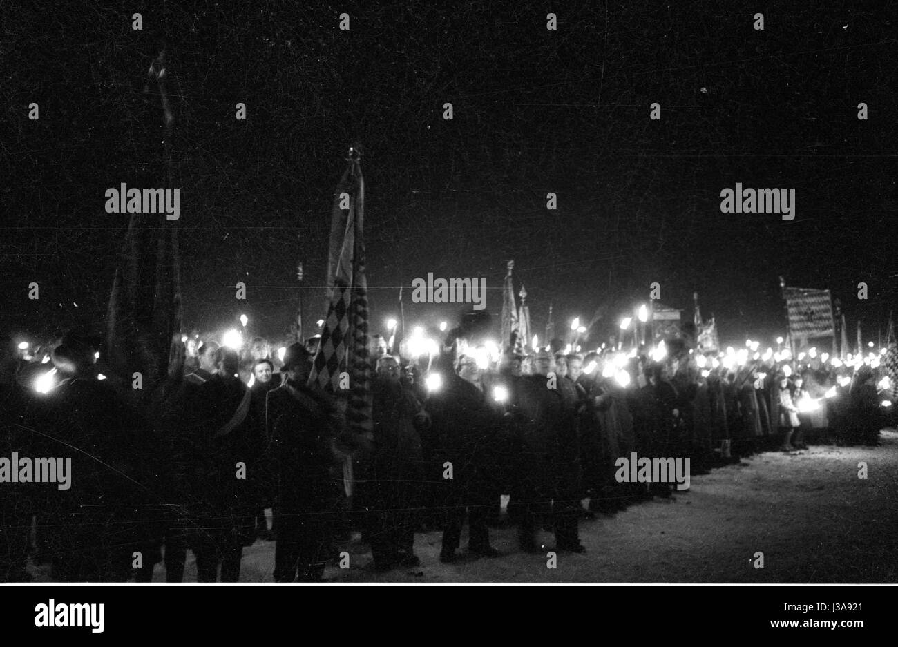 Rallye de fidélité pour le Prince Rupprecht en face de Schloss Nymphenburg, 1953 Banque D'Images