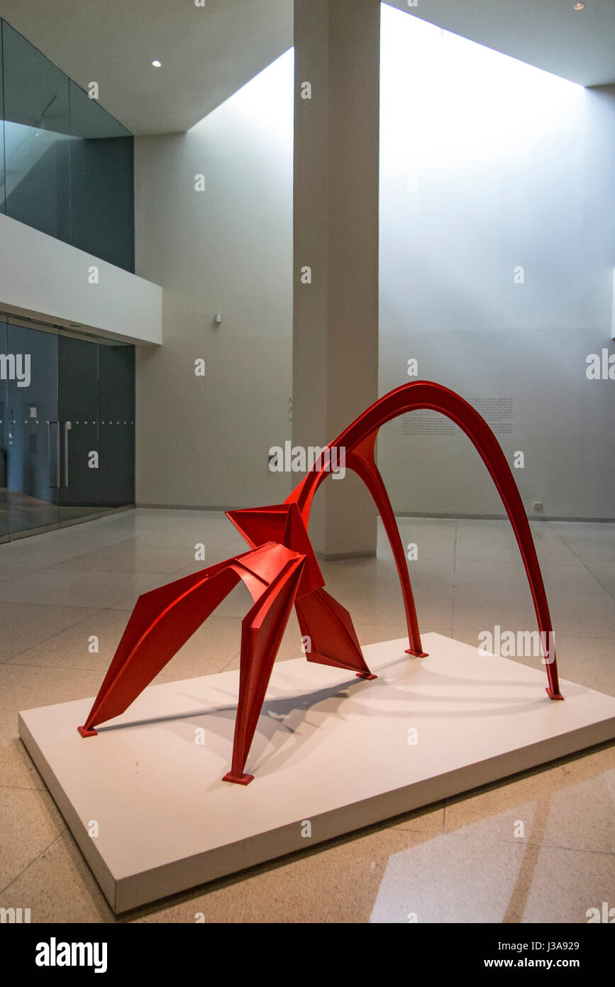 Alexander Calder modèle pour 'Flamingo' Chicago Art Institute USA Banque D'Images