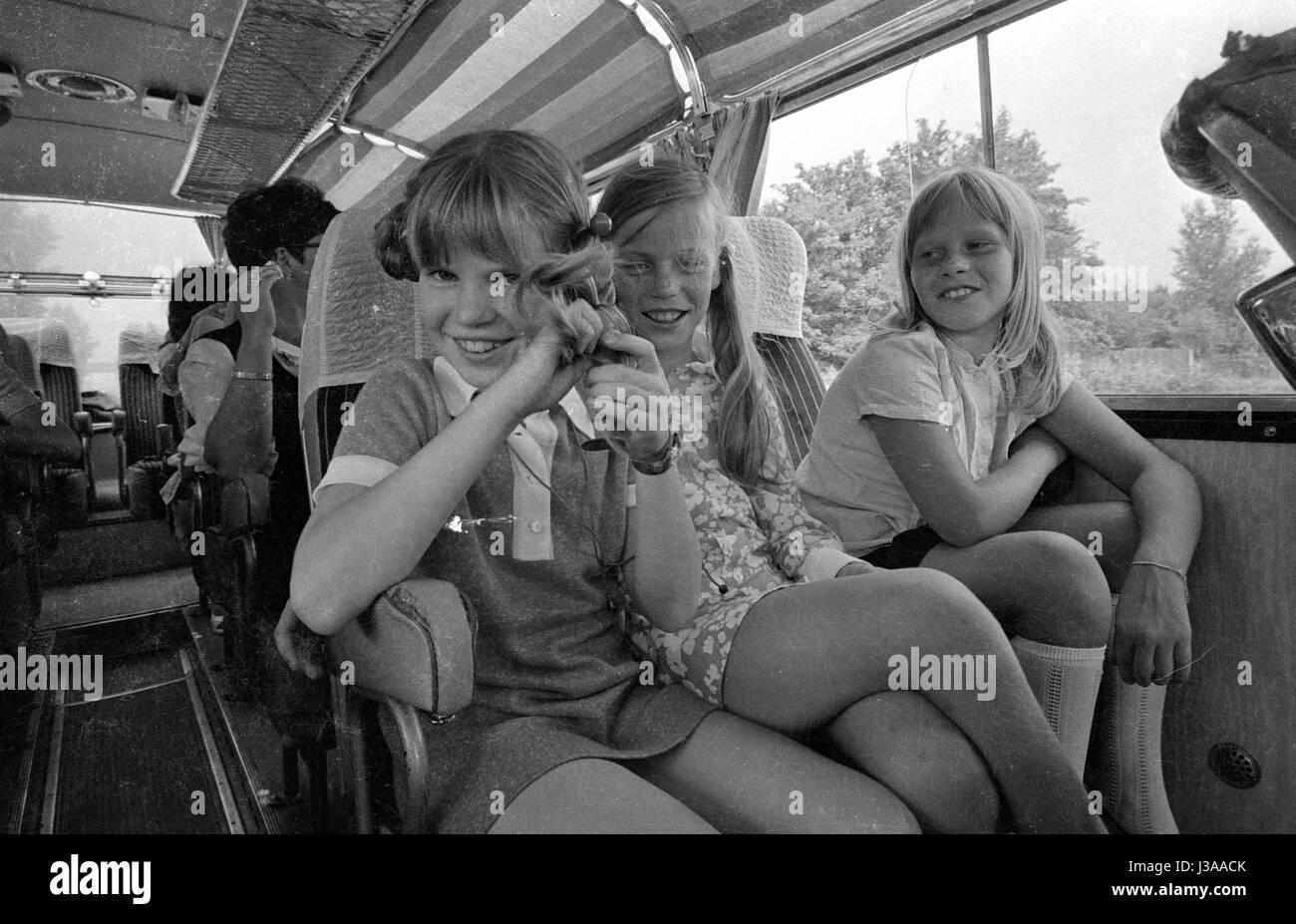 « Participants de la ''Fifi Brindacier'' la concurrence d'une visite guidée de Munich, 1970' Banque D'Images