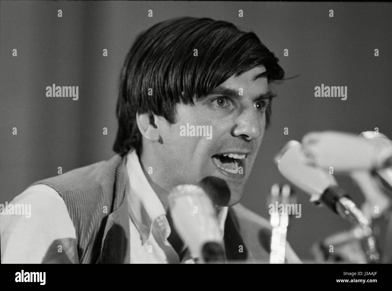 Rudi Dutschke activiste politique à l'Université FU Berlin, 1967 Banque D'Images