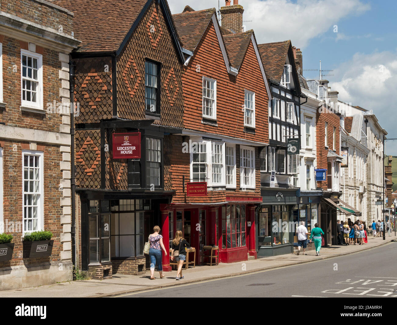 Vieux points traditionnels sur High Street, Lewes, East Sussex, England, UK Banque D'Images