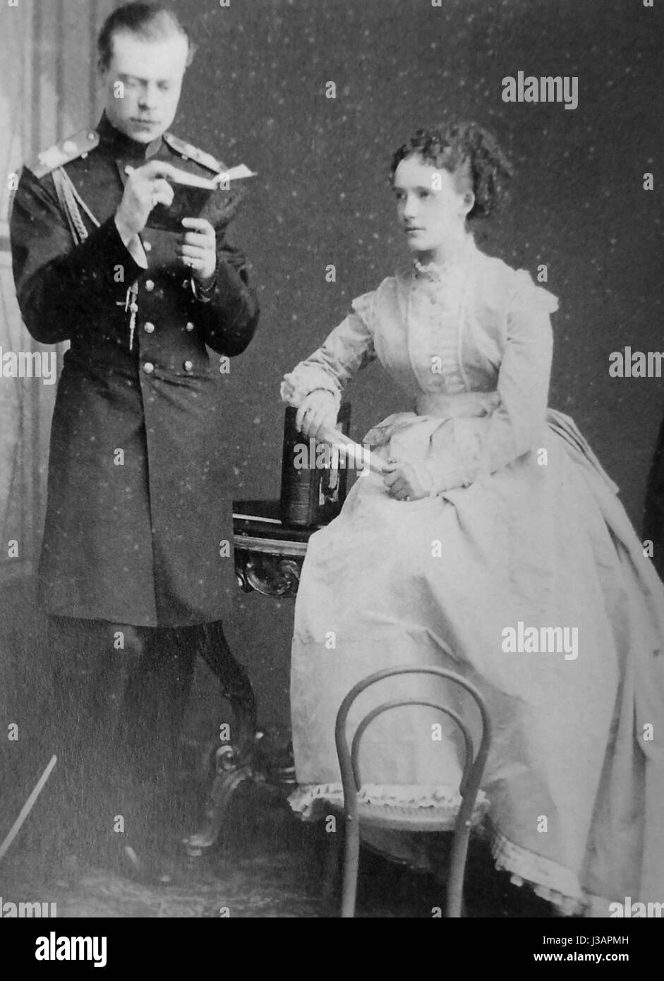 Eugenia de Leuchtenberg et son mari Banque D'Images