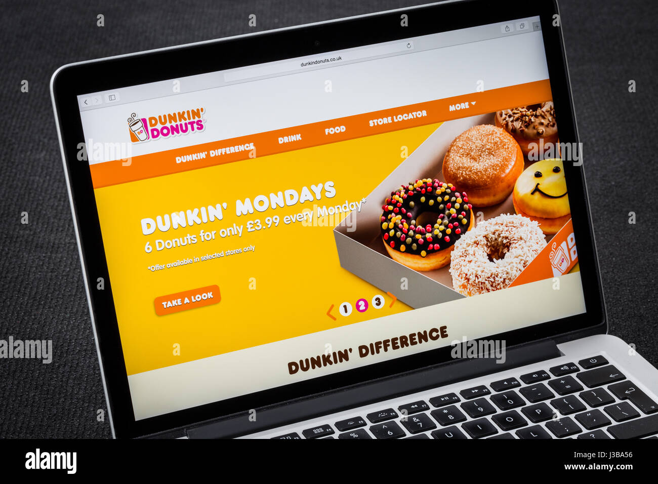 Site web de Dunkin Donuts Banque D'Images