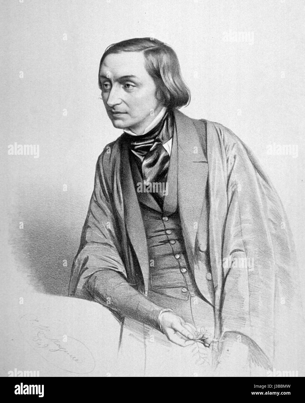 Ce portrait d'Edward Forbes, peint par T.H. Maguire, met en lumière les contributions intellectuelles de Forbes, notamment dans le domaine de l'histoire naturelle. Forbes était un géologue et biologiste marin britannique renommé. Banque D'Images