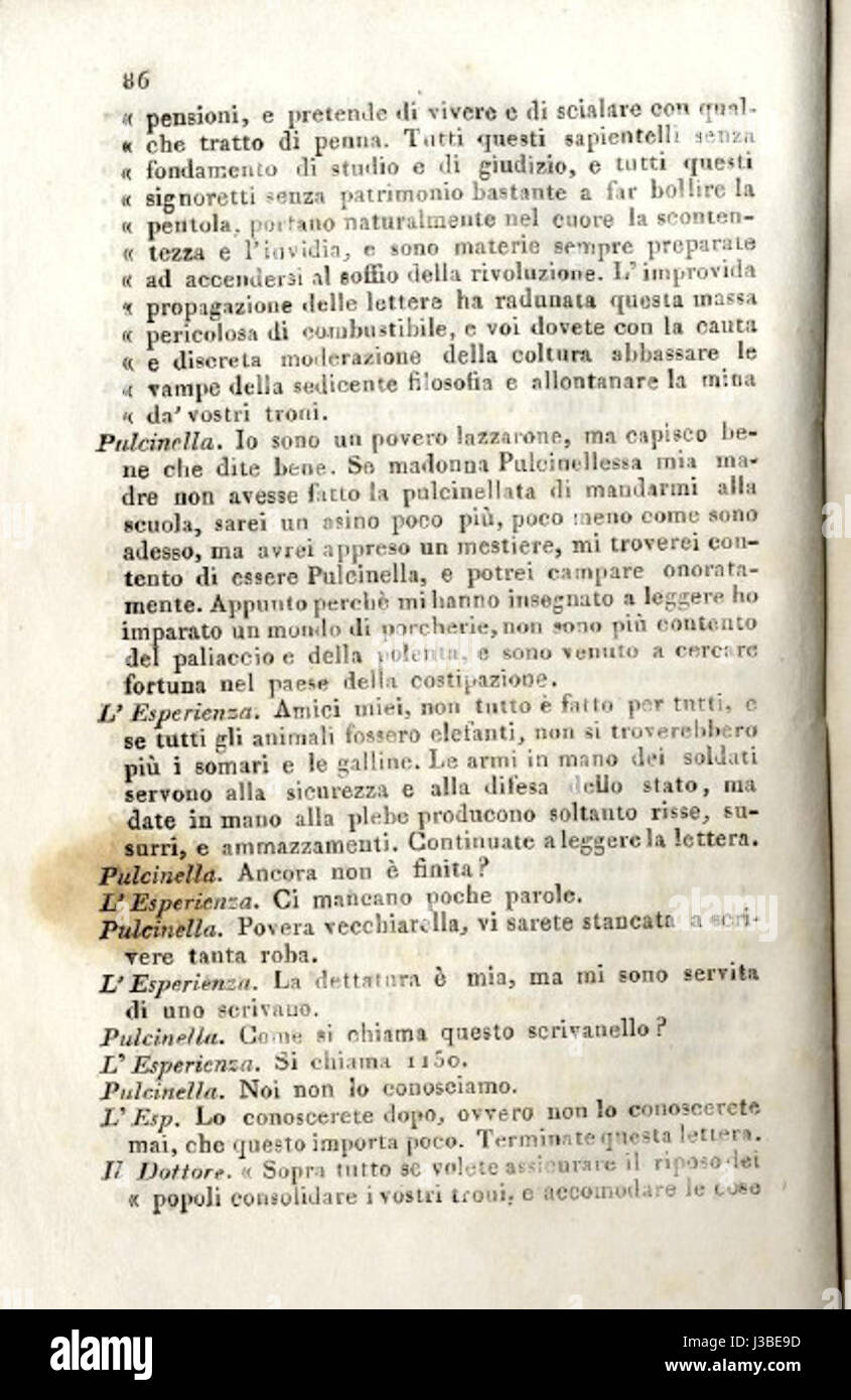 Dialoghetti 1831 p.84 Banque D'Images