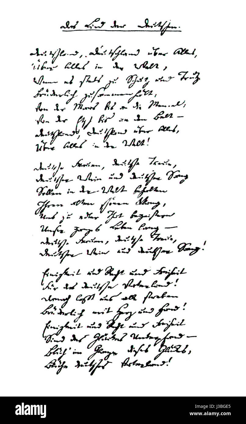 Deutschlandlied Banque D'Images