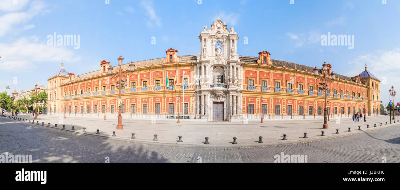 Au Palais de San Telmo Séville, siège de la présidence du Gouvernement autonome de l'Andalousie Banque D'Images