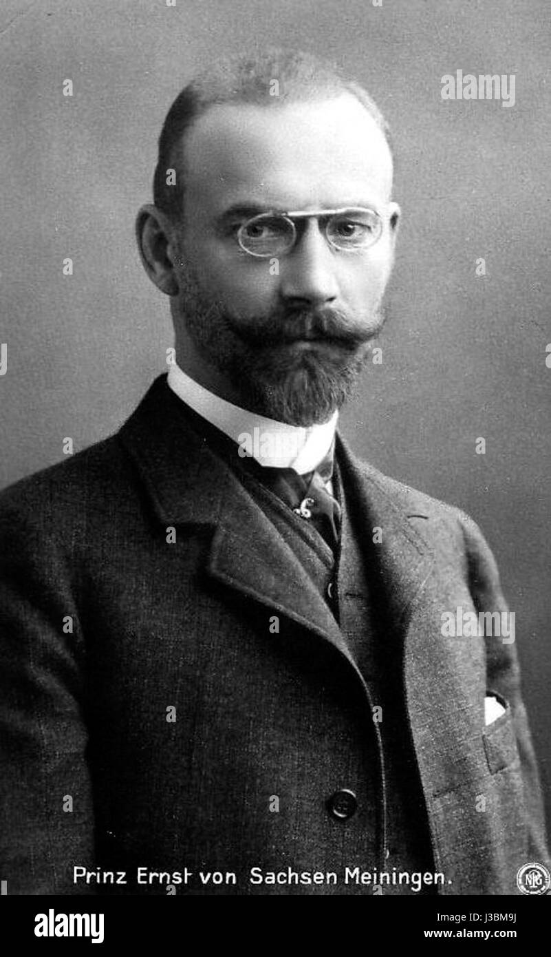 Ernst von Sachsen Meiningen (18591941) Banque D'Images