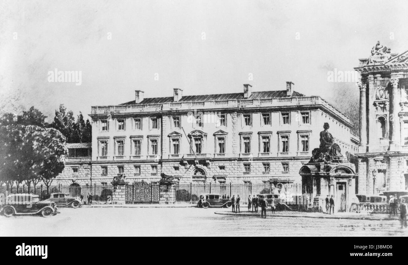 Immeuble de bureaux de l'ambassade, Paris, France Banque D'Images