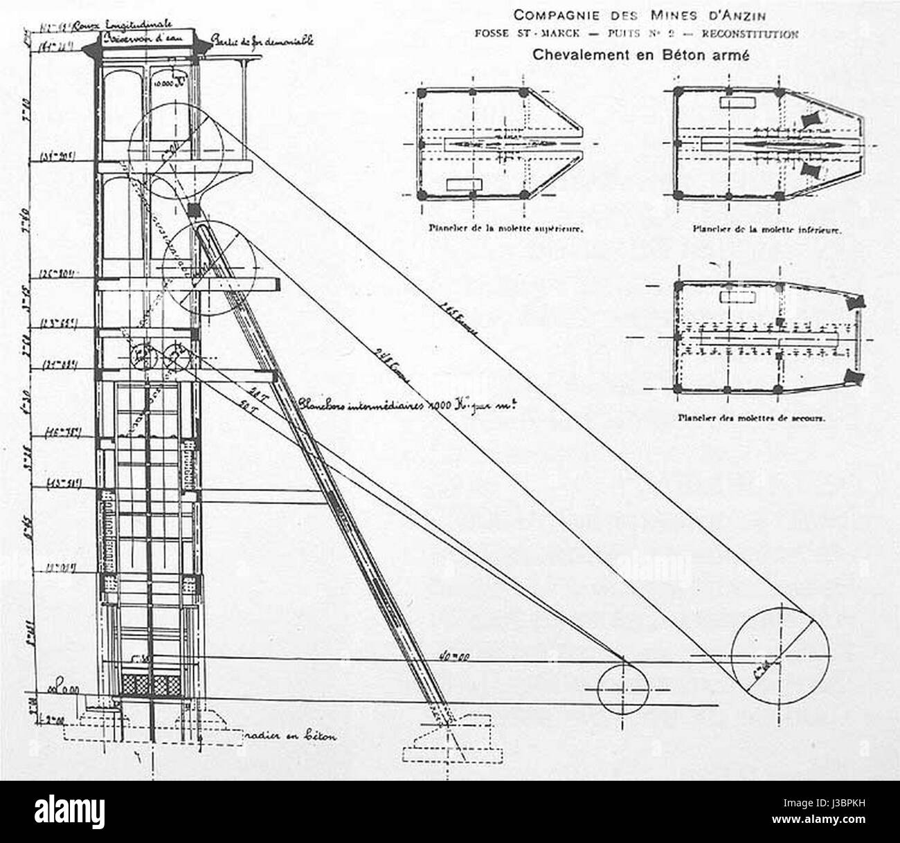 D'Escaudain Fosse Saint Mark des mines d'Anzin (C) Banque D'Images