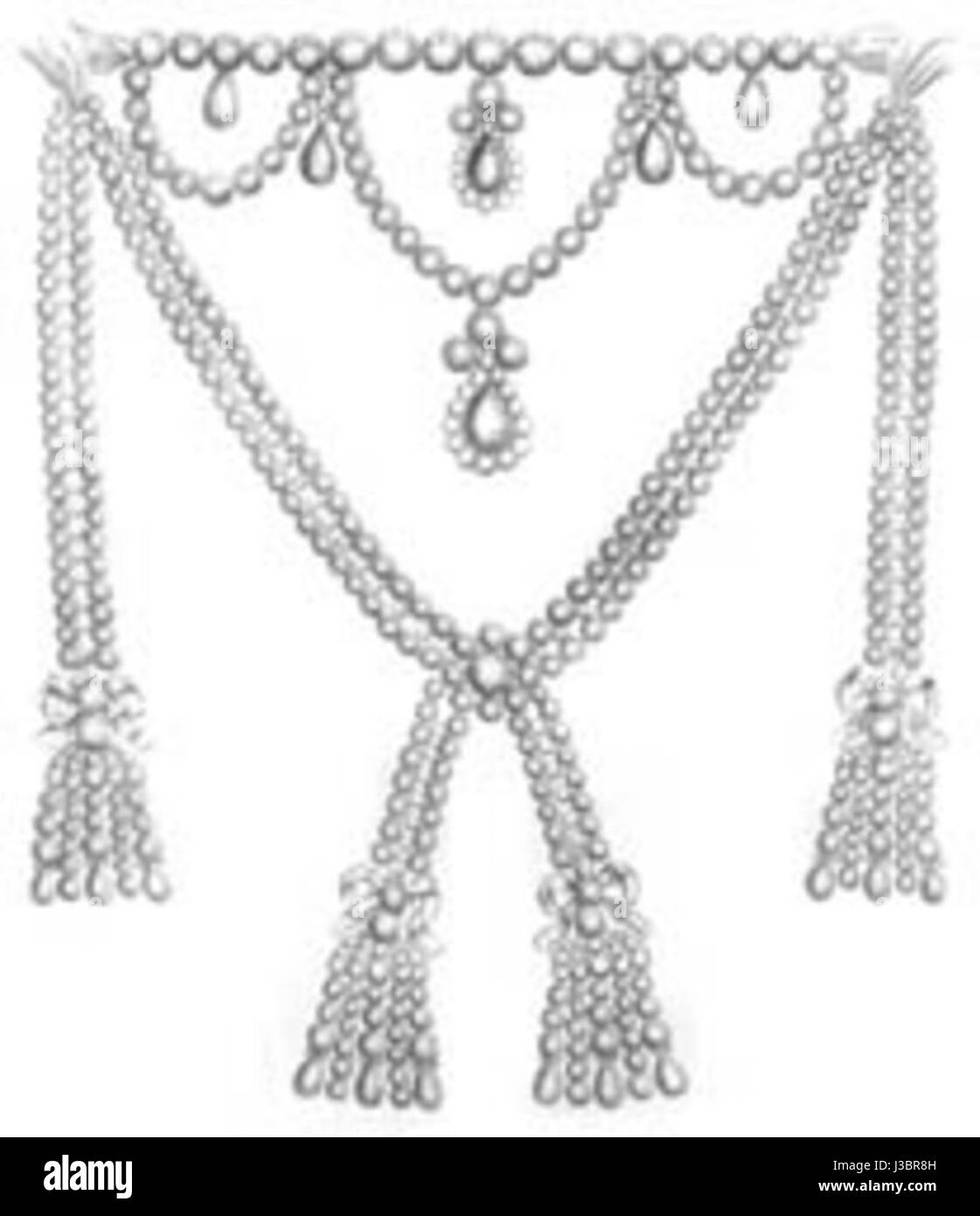 Collier de diamants Marie Antoinette Banque D'Images