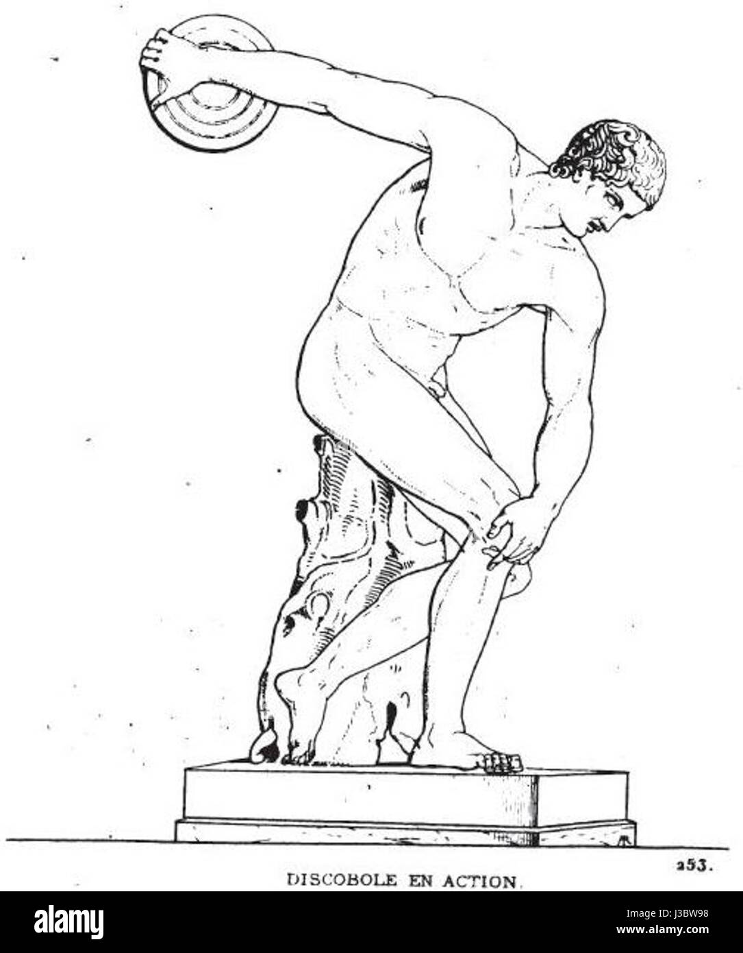 Discobole en action Banque D'Images