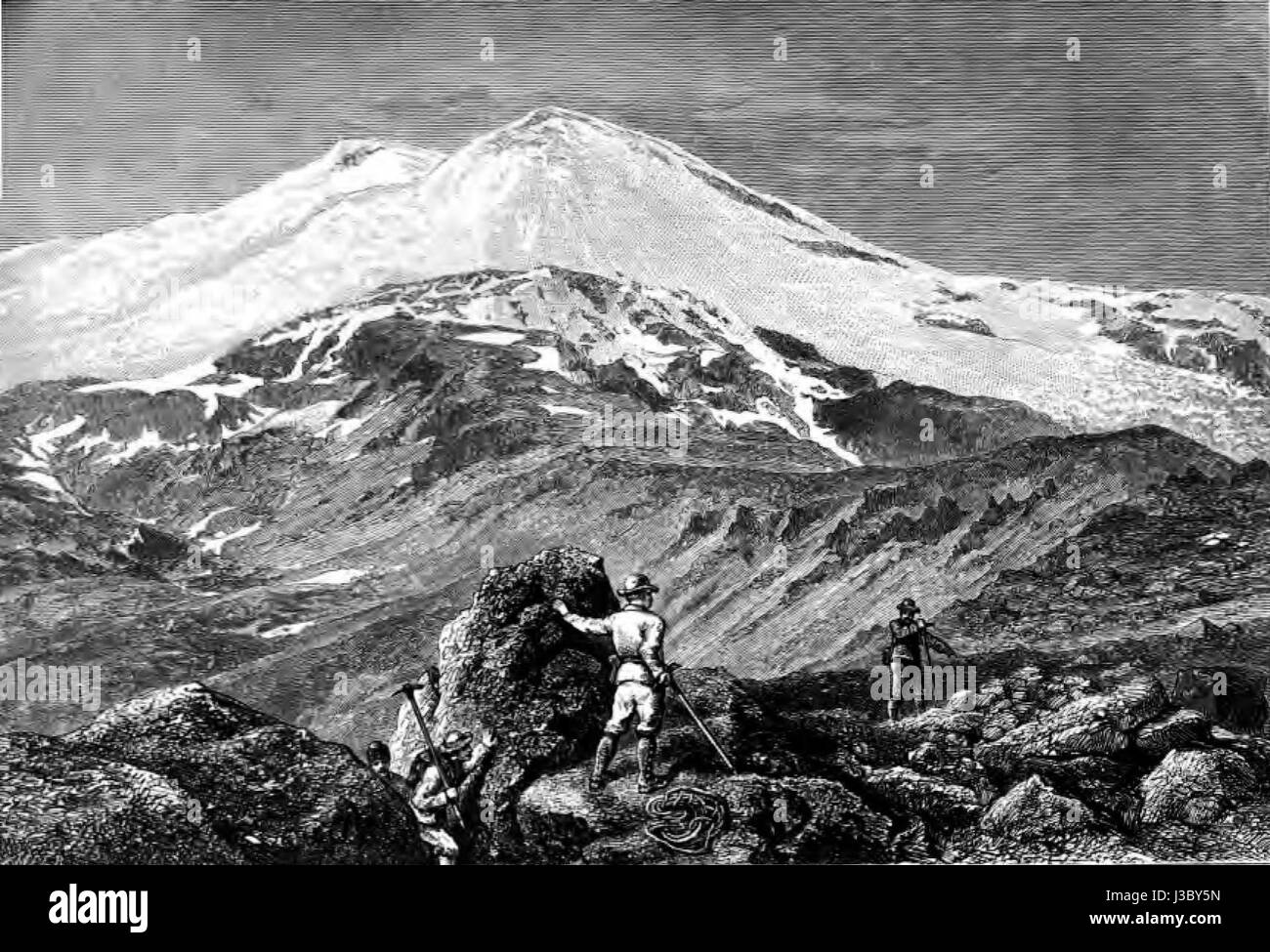 Elbruz du sud-est Banque D'Images Elbruz du sud-est Banque D'Images