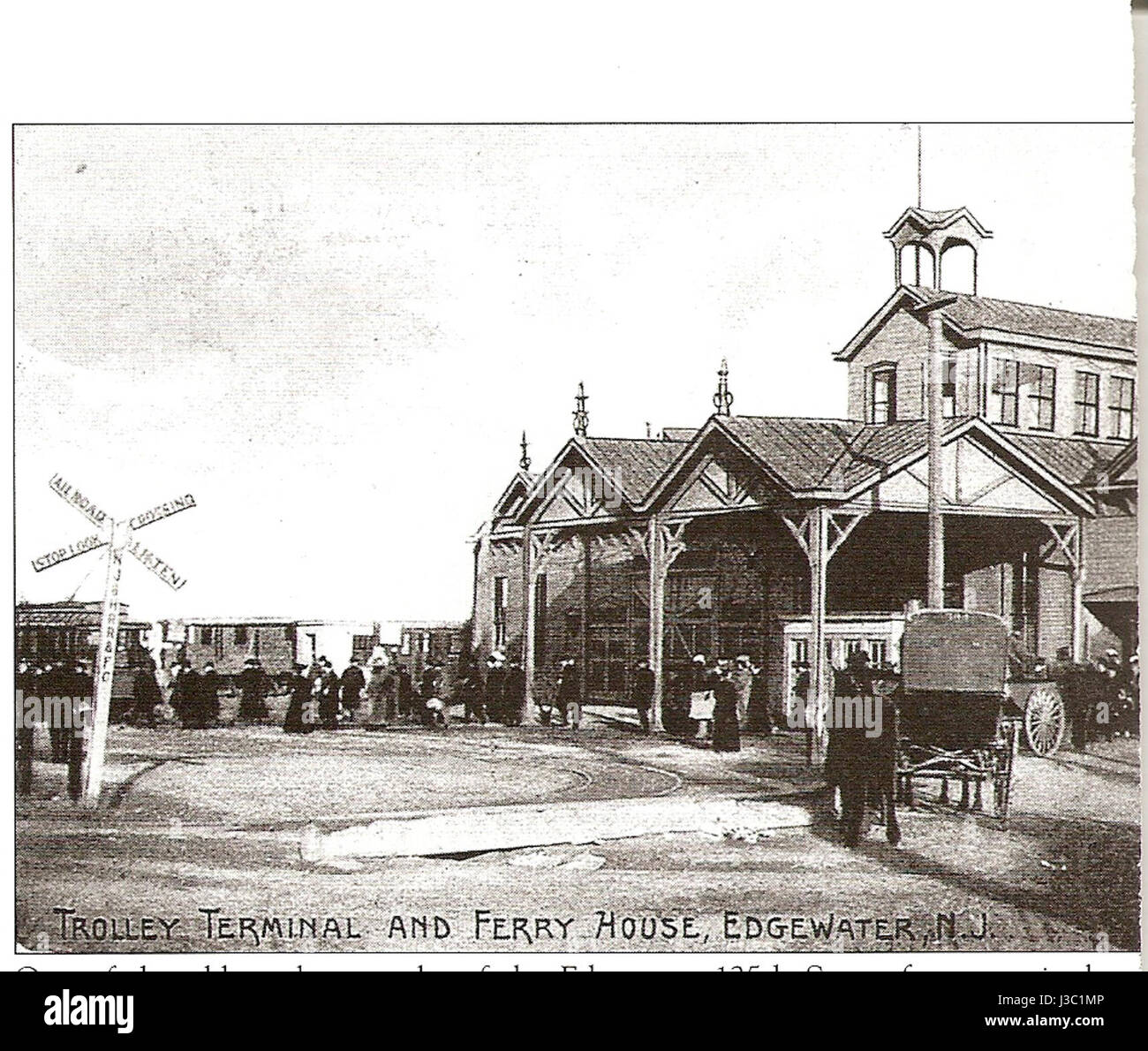 Le terminal de ferry de vieux Edgewater Banque D'Images