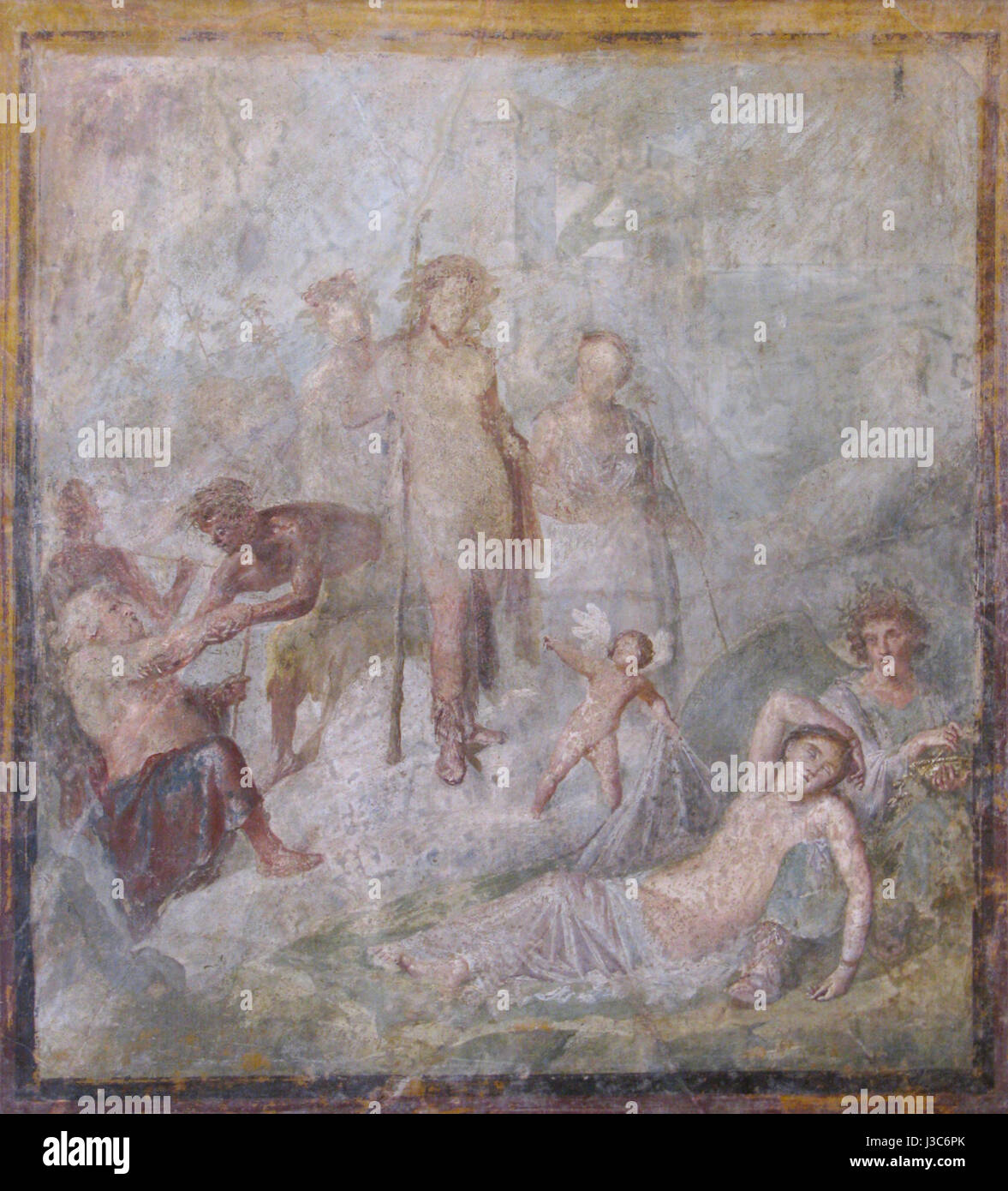 L'Épifania di Dioniso, ou Épiphanie de Dionysos, est une célébration du Dieu grec Dionysos, marquant sa manifestation ou se révélant aux adeptes de la mythologie antique. La célébration implique des rituels et des pratiques culturelles. Banque D'Images