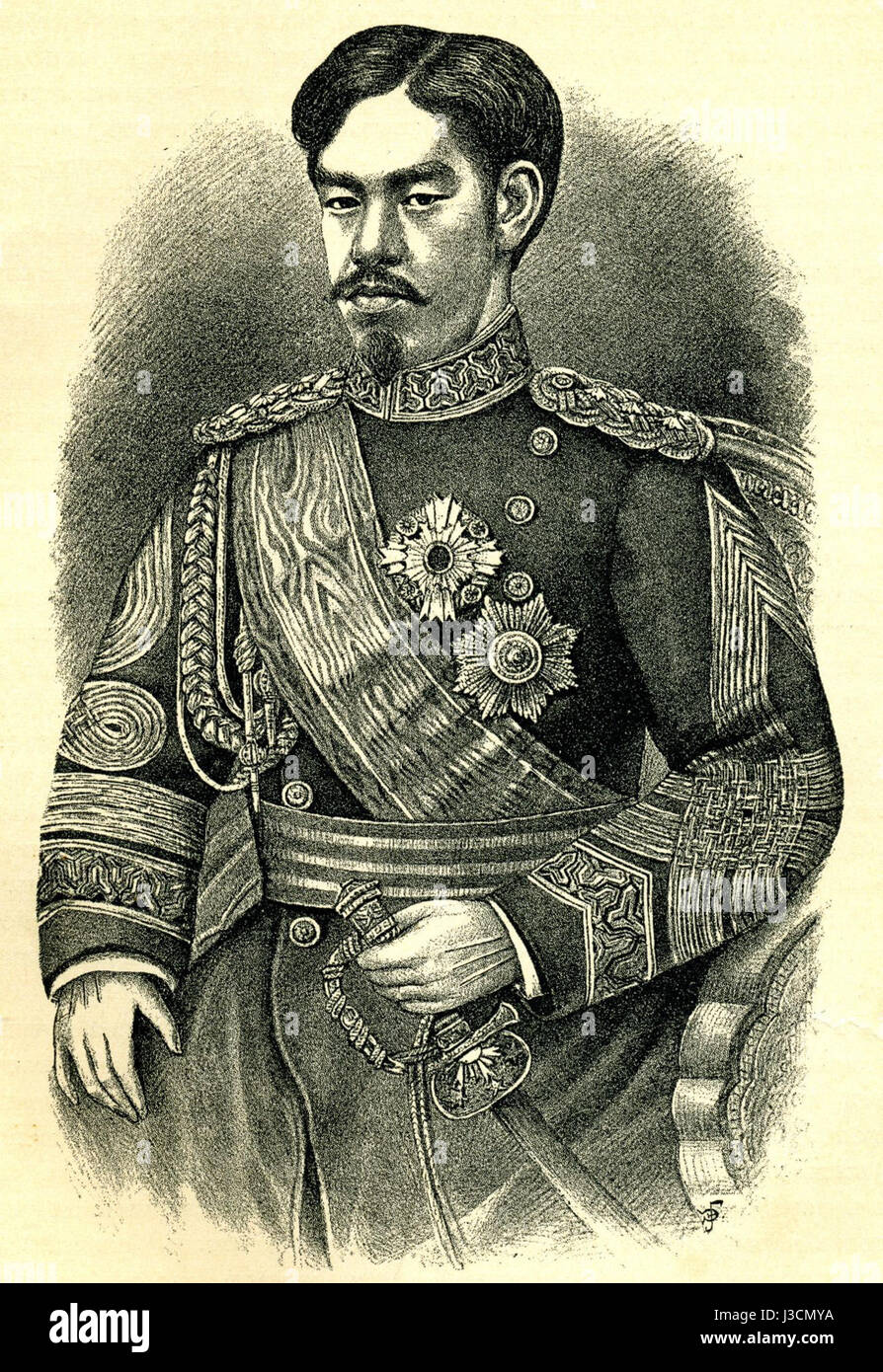 L'empereur Meiji. Avant 1902 Banque D'Images