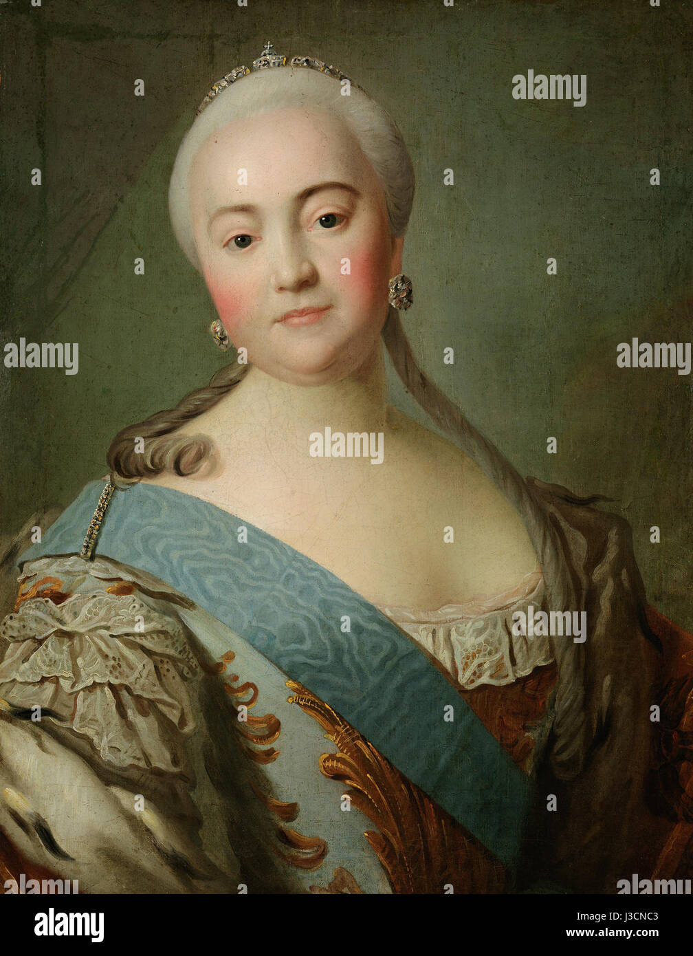 Elizabeth de la Russie par anonyme (18ème siècle, la galerie Tretiakov) Banque D'Images
