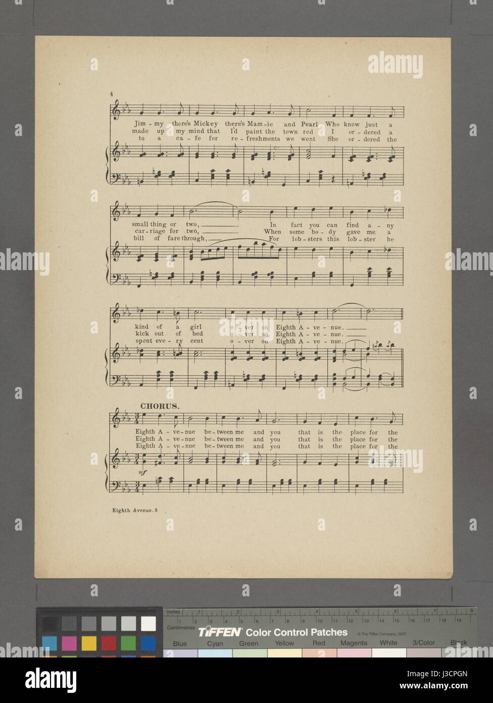 Il s'agit d'une image ou d'une référence liée à la huitième Avenue, cataloguée dans la collection NYPL Hades, identifiée par les numéros 1926539 et 1954761. Banque D'Images