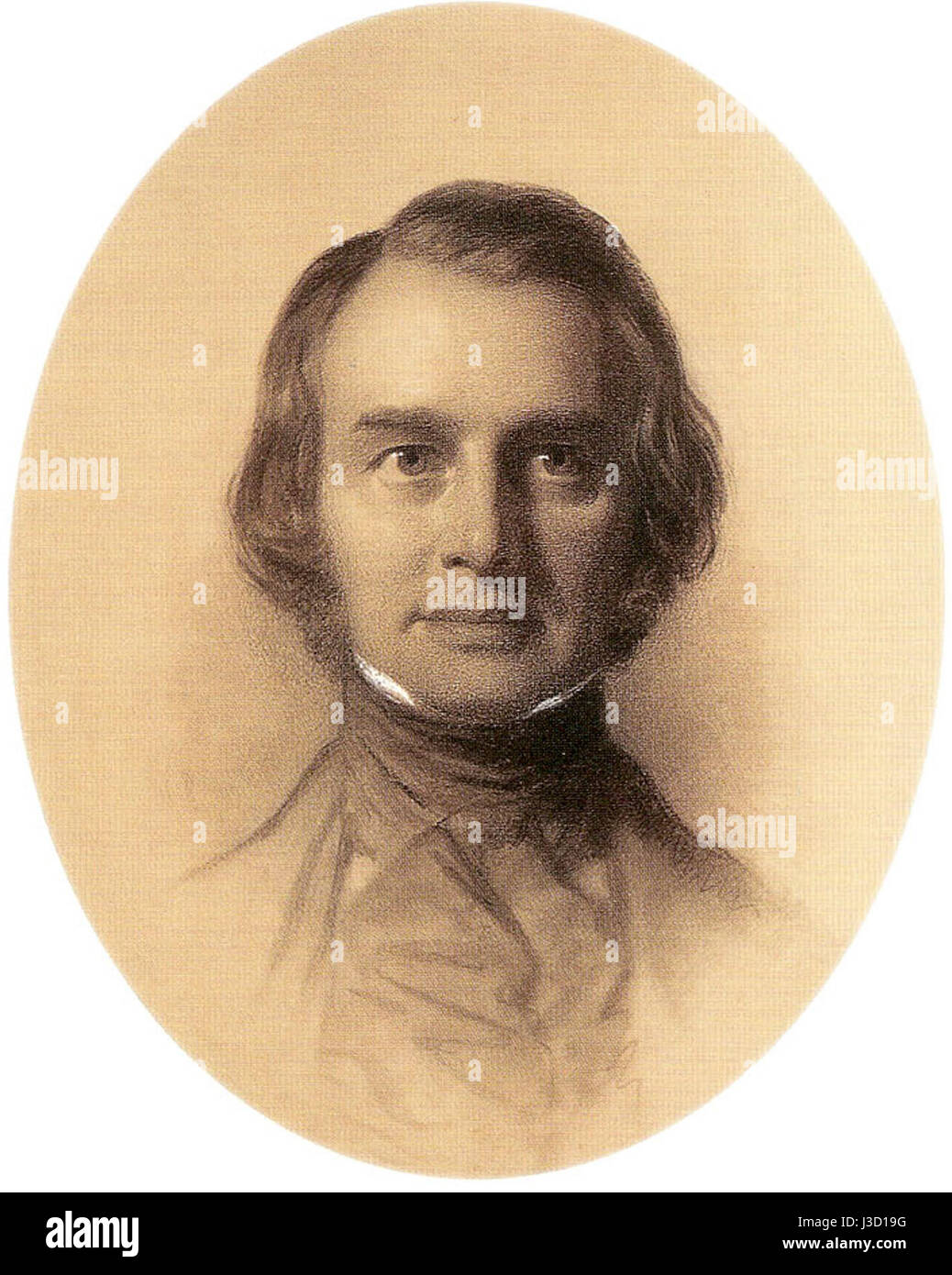 Eastman Johnson portrait de Longfellow Banque D'Images