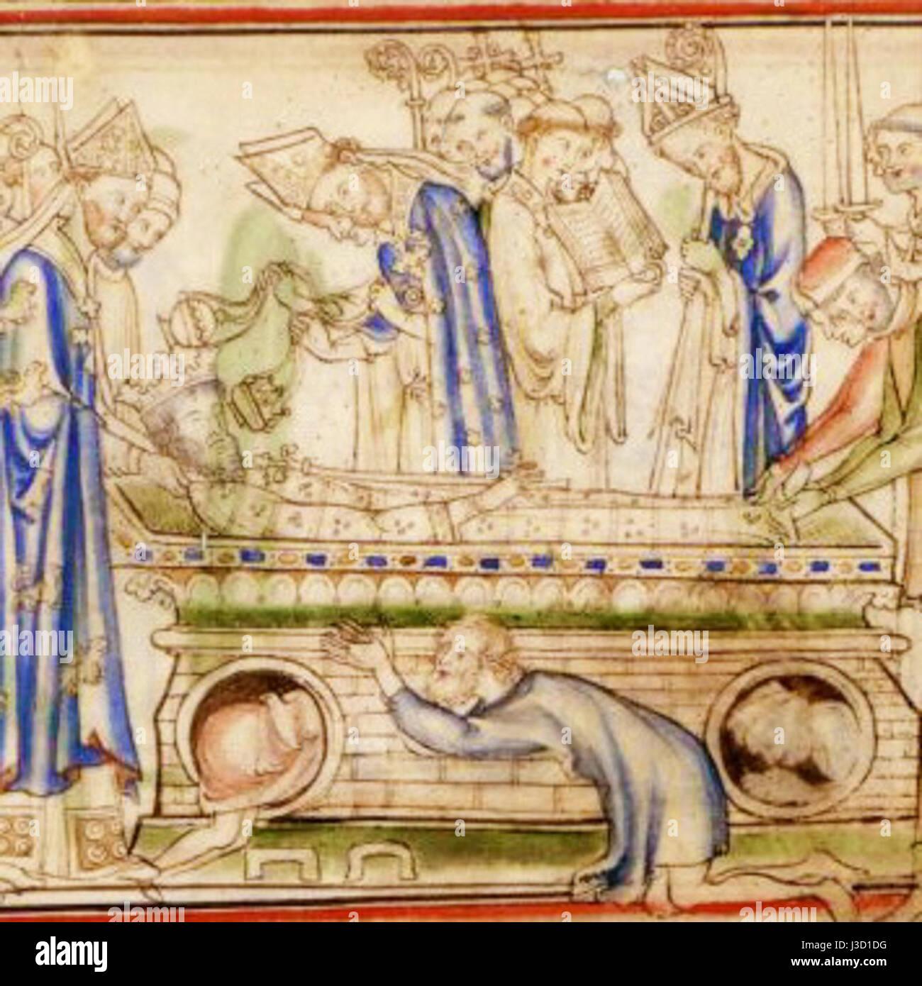 Édouard le Confesseur fut le dernier roi anglo-saxon d'Angleterre avant la conquête normande. Ce document du manuscrit 'EE.3,59' souligne son règne et sa signification dans l'histoire anglaise, probablement en relation avec sa dévotion religieuse et sa canonisation ultérieure. Banque D'Images