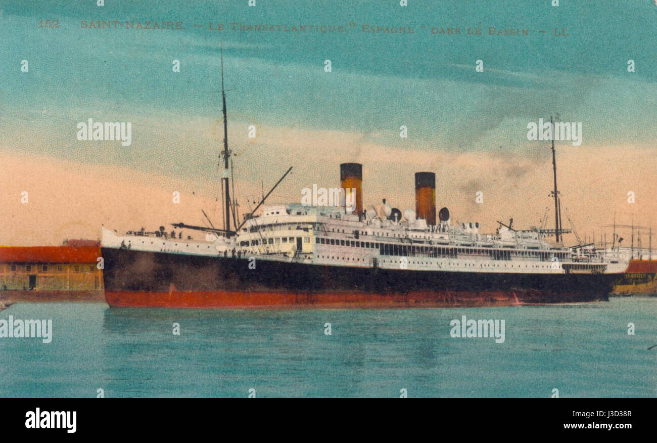 Espagne transatlantique fait référence aux routes maritimes transatlantiques reliant l'Espagne aux Amériques, soulignant le rôle historique de l'Espagne dans l'exploration et le commerce mondiaux. Banque D'Images